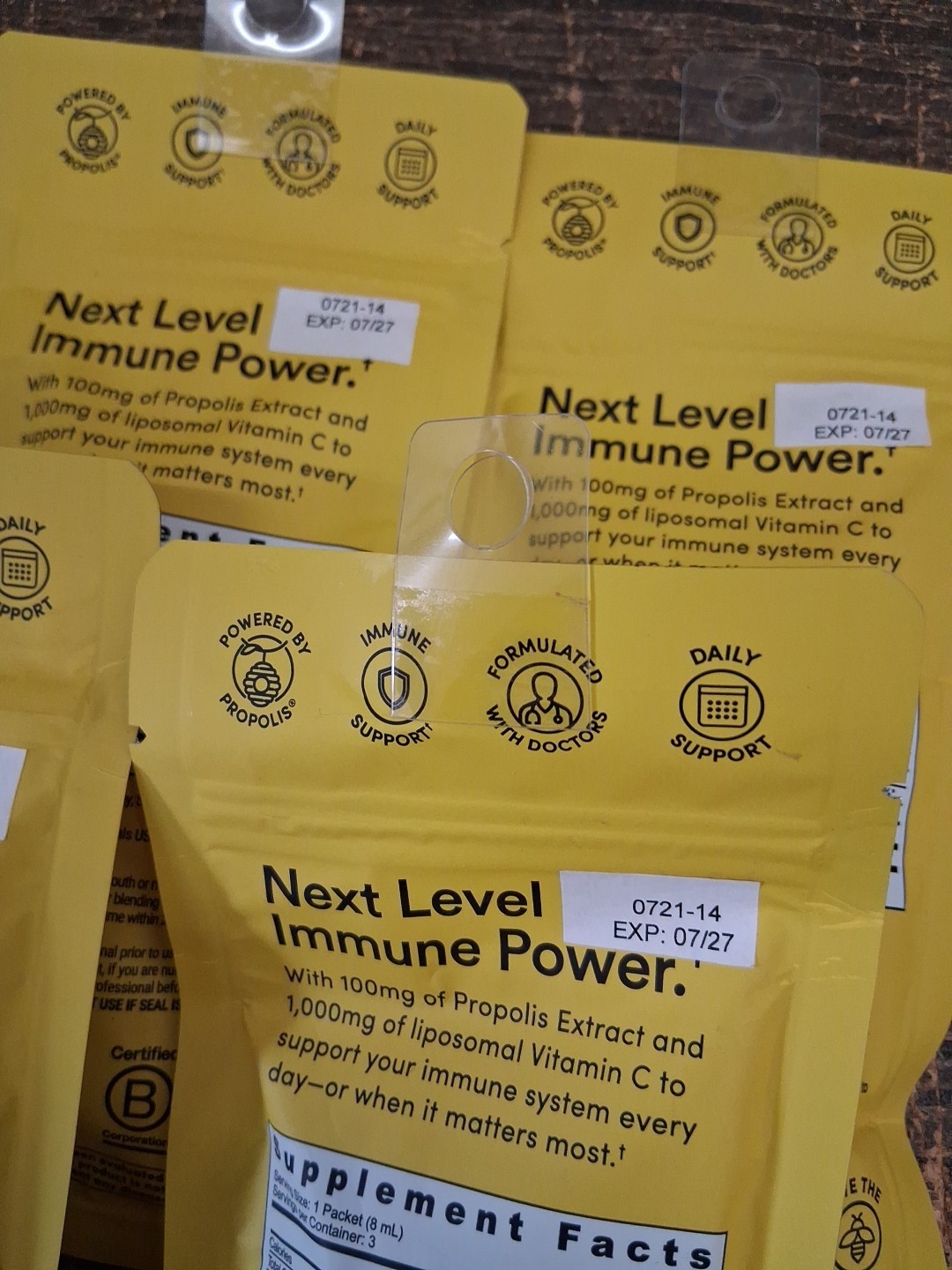 Beekeeper’s Naturals Propolis Liposomal Vitamin C 5 Packets 15 Packs Total New