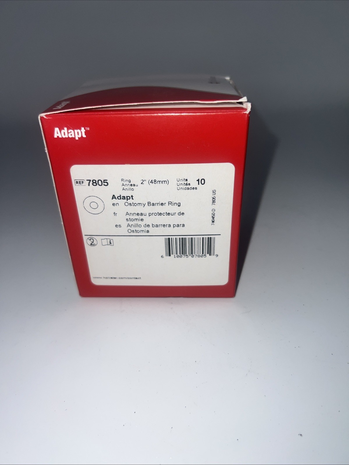 Box of 10 Hollister Adapt 7805 Ostomy Barrier Rings 2″ Exp 01/01/2028