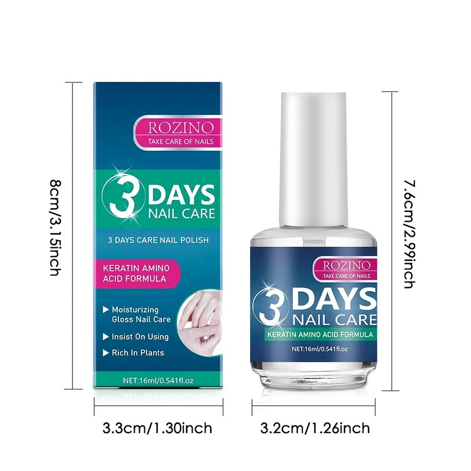 3 Days Nail Care Nail Nourishing Oil Nail Strengthener for Damaged Hydrate Nails