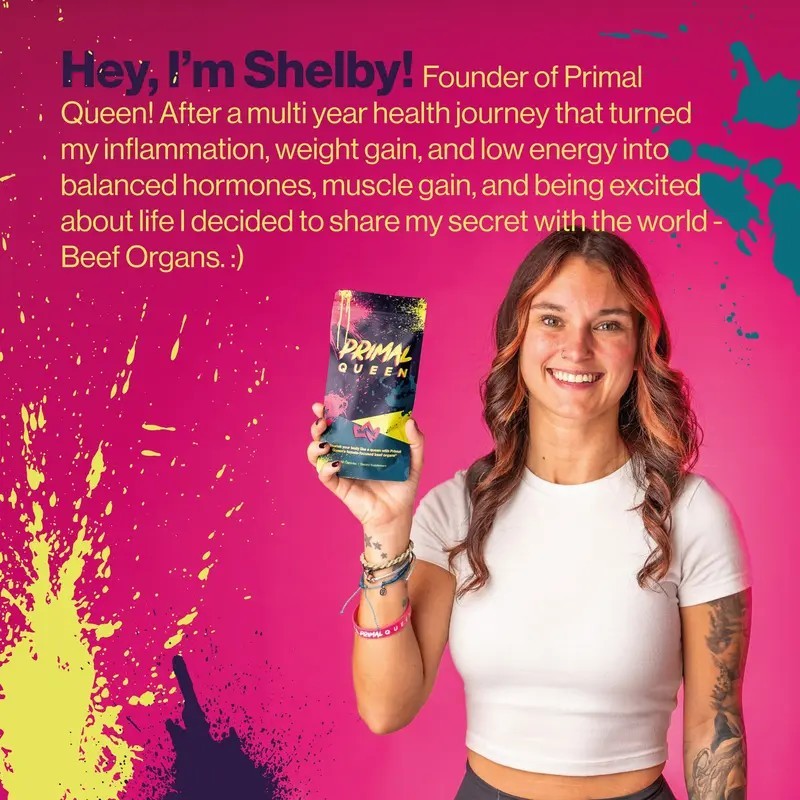 3pcs Primal Queen Supplement for Women 60 CountsBeef Organ – 3 Month Supply