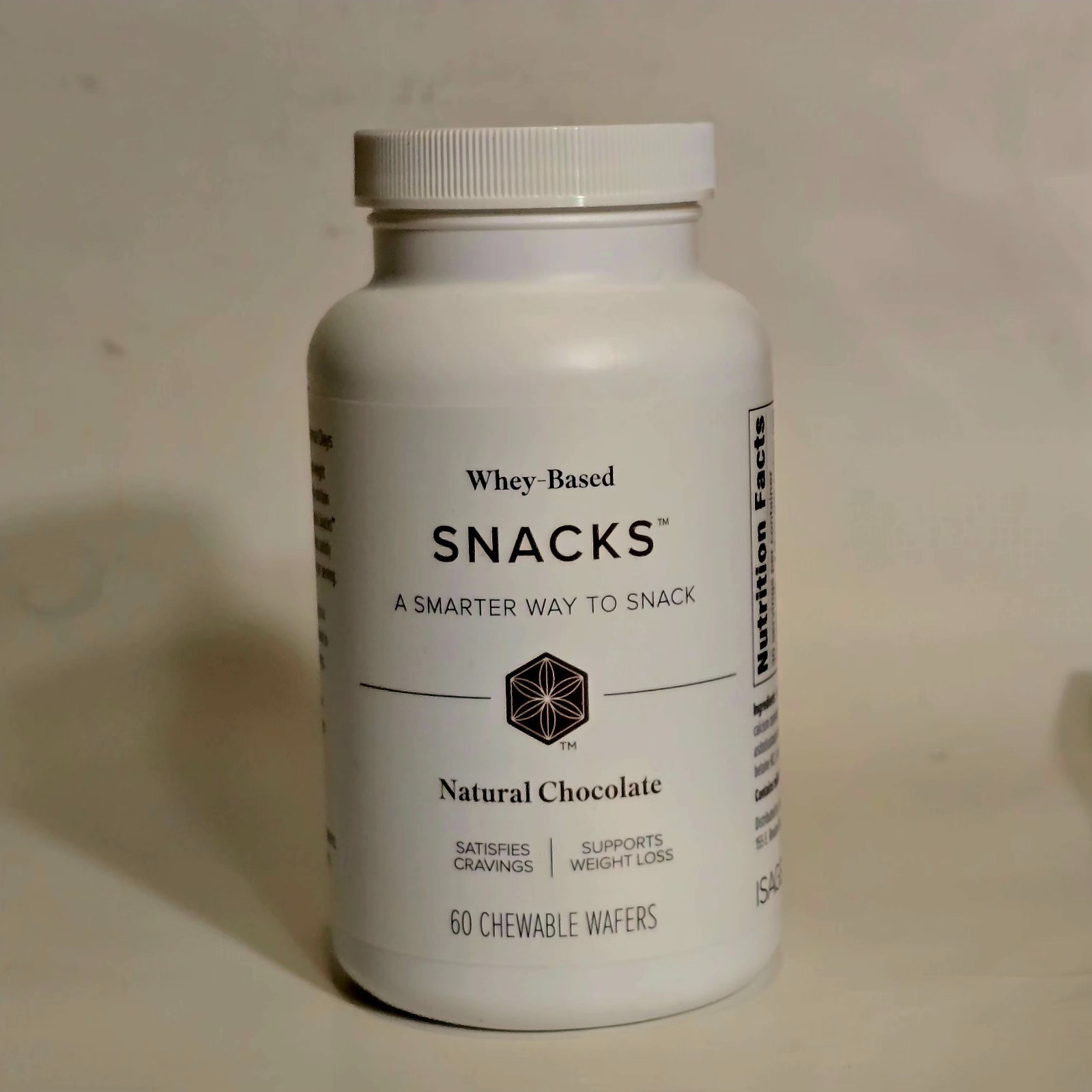 Isagenix Snacks Natural Chocolate 60 Chewable Wafers NEW Sealed Free Shipping