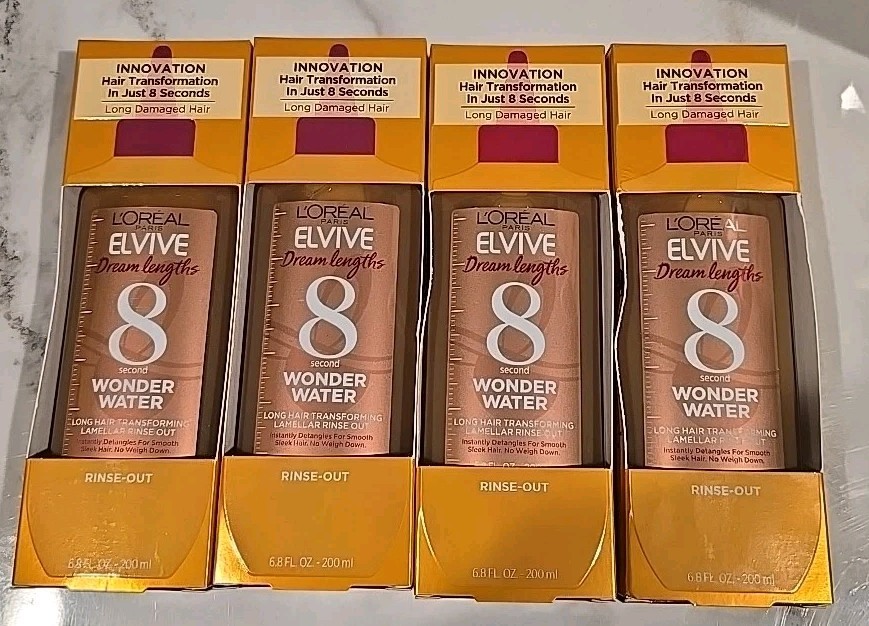 4 L’oreal Elvive DREAM LENGTHS 8 Second Wonder Water Rinse-Out Treatment 6.8 oz