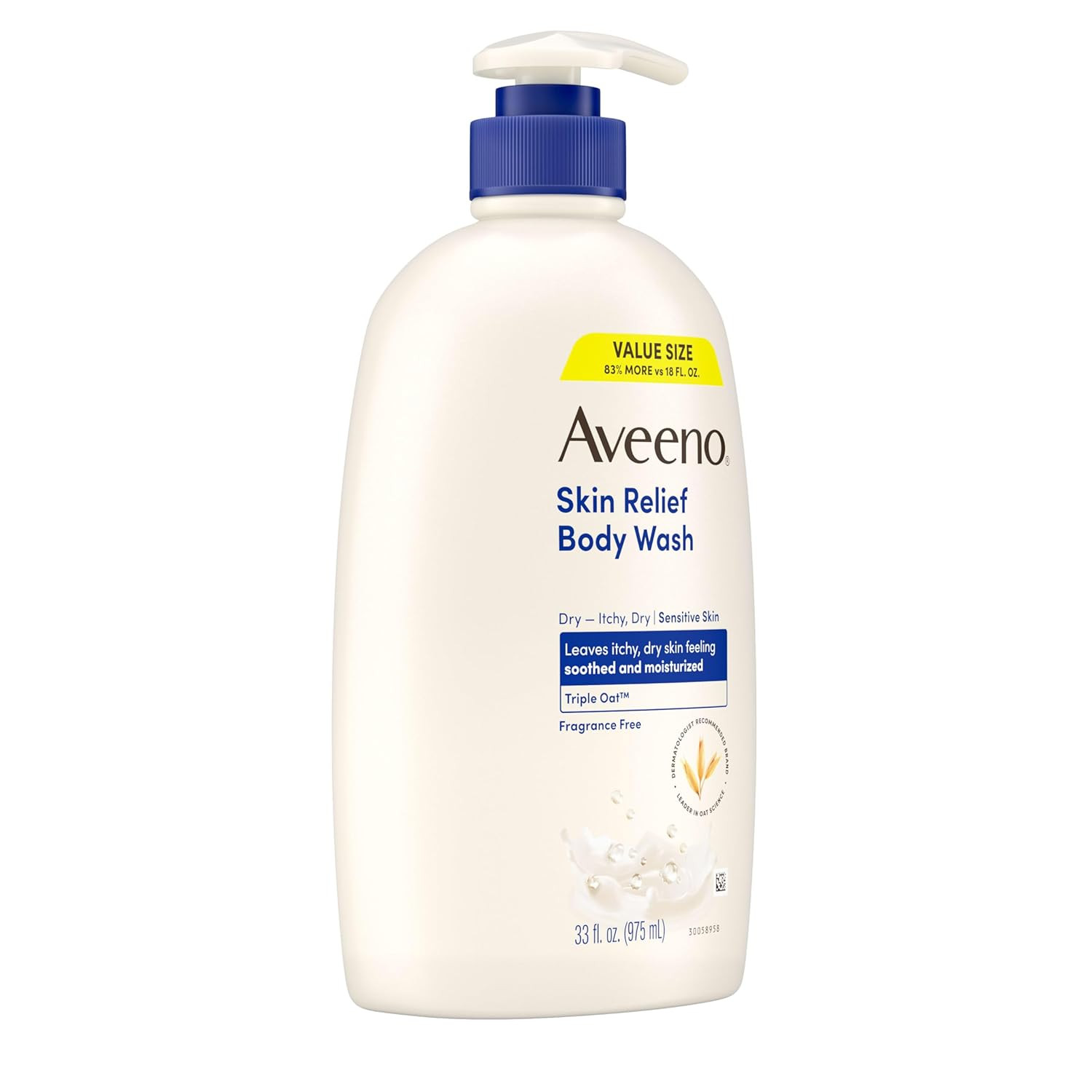 Aveeno Skin Relief Fragrance-Free Body Wash with Triple Oat® Complex, Gentle Dai