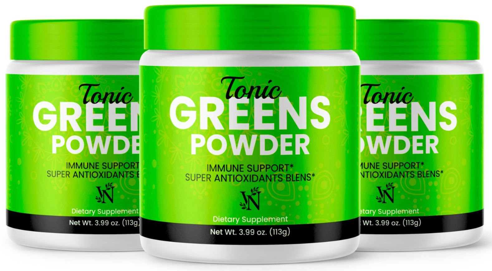 (3 Pack) Tonic Greens Powder, Tonic Greens Immune Super Support Powder (8.25oz)