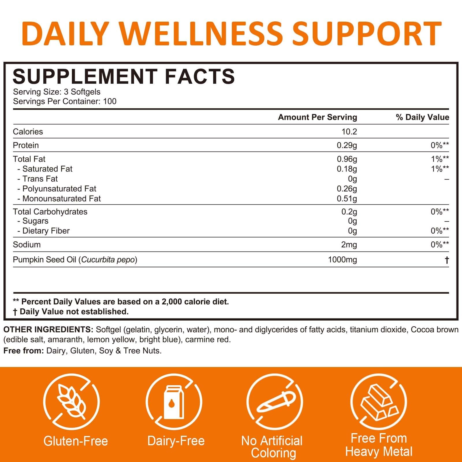 Liefiet Pumpkin Seed Oil Capsules 1000Mg Per Serving Cold Pressed Pumpkin Seed