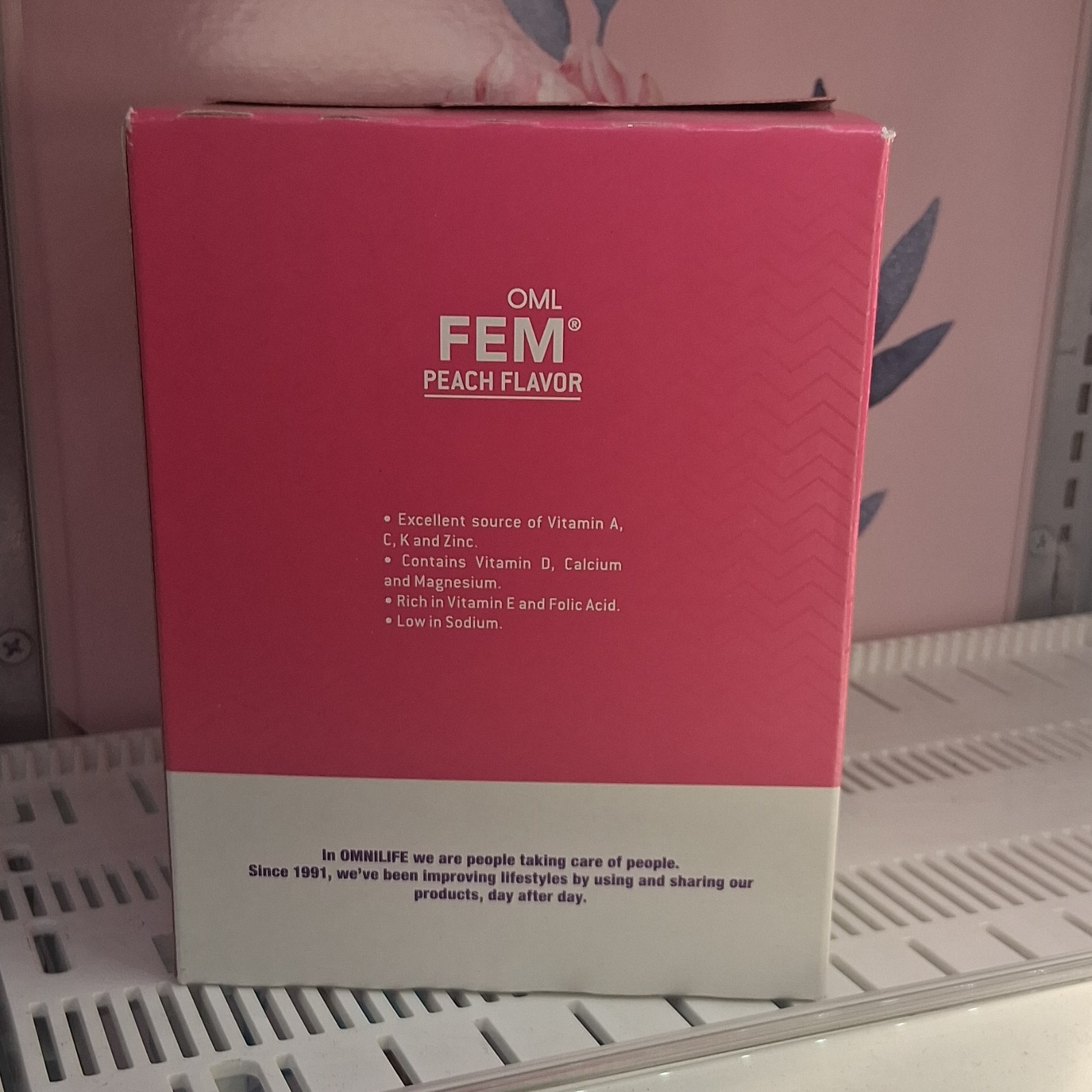Omnilife FEM Vitamin Powder Peach Women 30 Packets Chicory Inulin Soy Extract