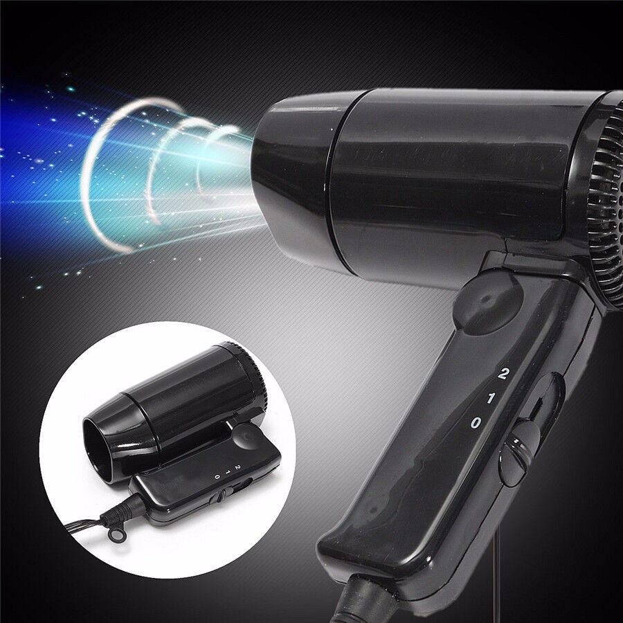 Portable 12V Car Hair Dryer Window Defroster Cigarette Lighter Plug Hot & Cold