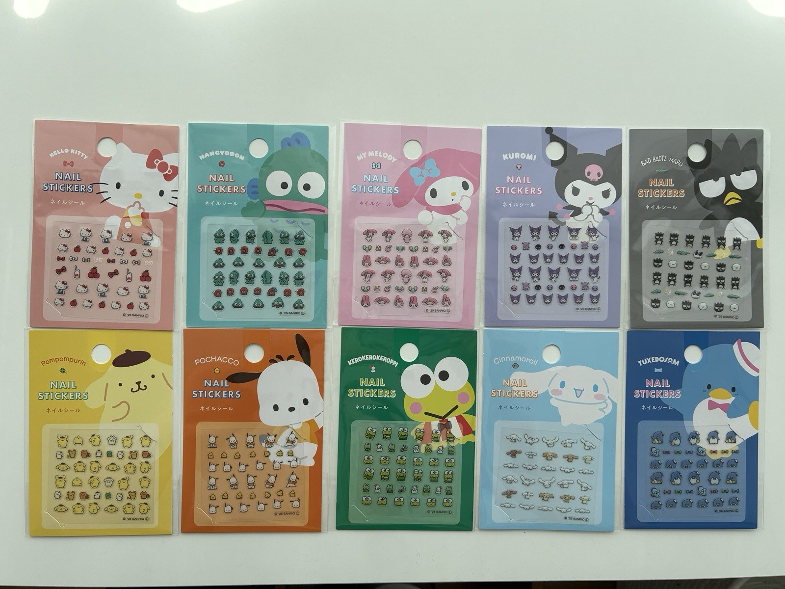 Sanrio DAISO Nail Stickers Set 10 Types Japan Cute Nail Art Decoration
