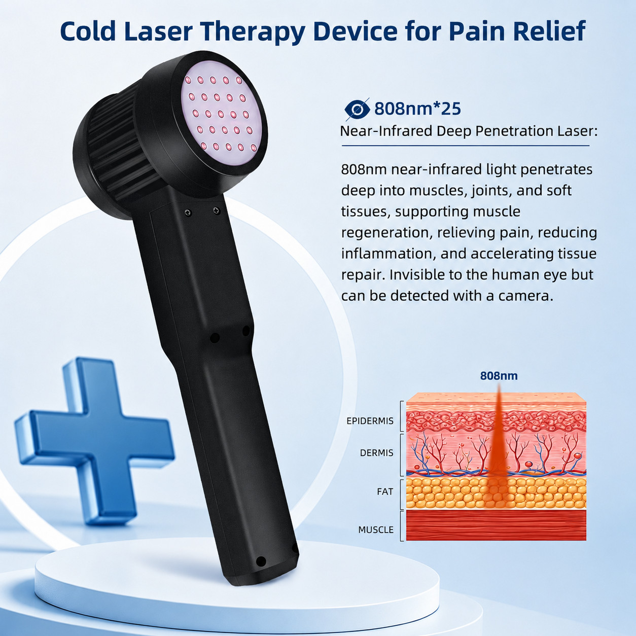 10W 808nm Rechargeable Handheld Laser for Pain Management and Physical Therapy