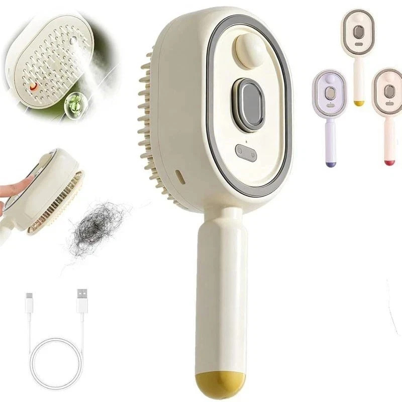 Electric Spray Air Cushion Massage Comb,Self-Cleaning Anti Tangle Electric Brush