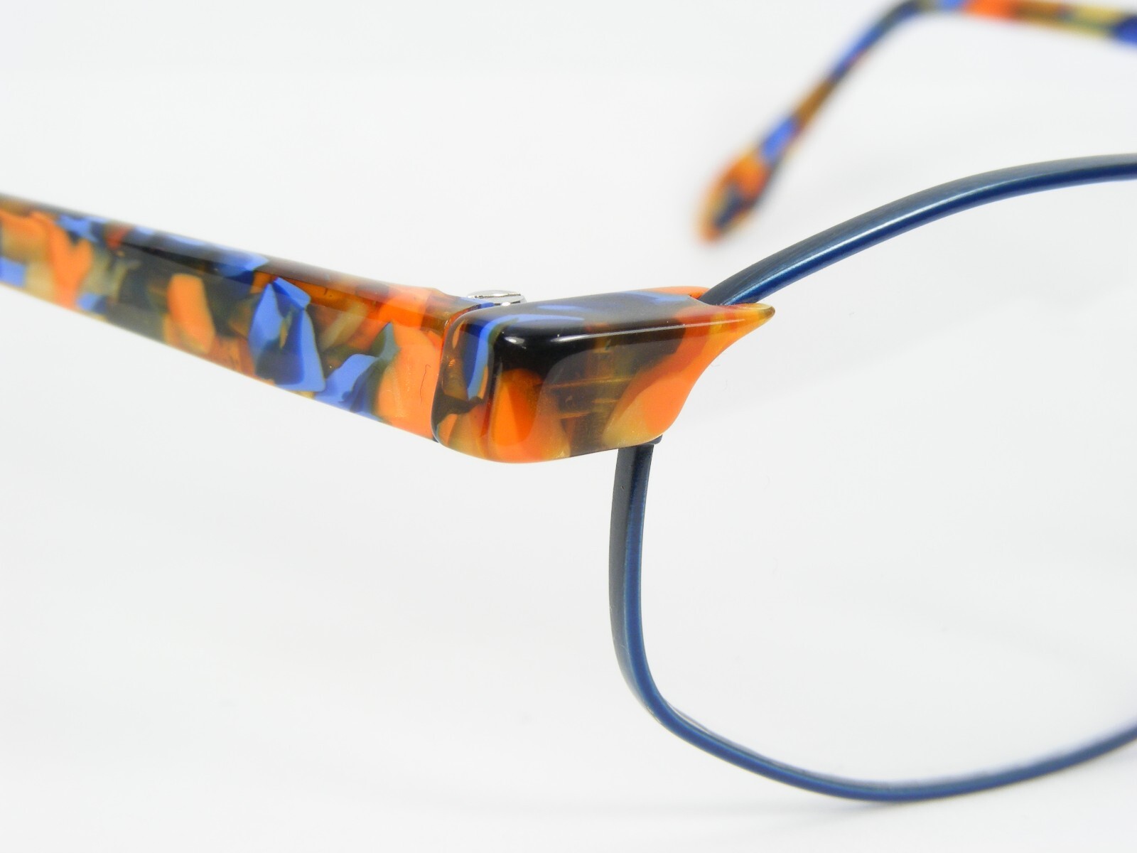 Vintage MAX AUSTRIA 17006 967 BLUE MULTICOLOR UNIQUE EYEGLASSES 50-21-142mm