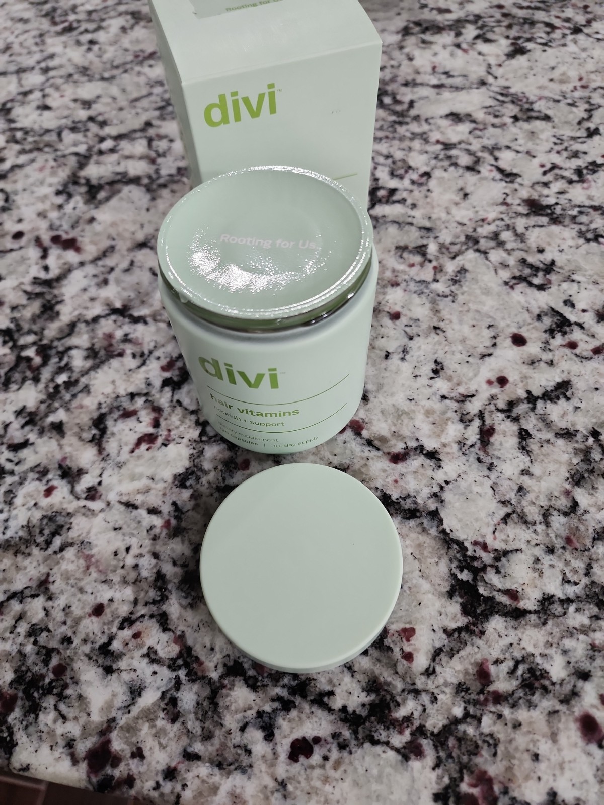 DIVI Hair Vitamins nourish+ support supplement 120 capsules /30-day supply 07/26