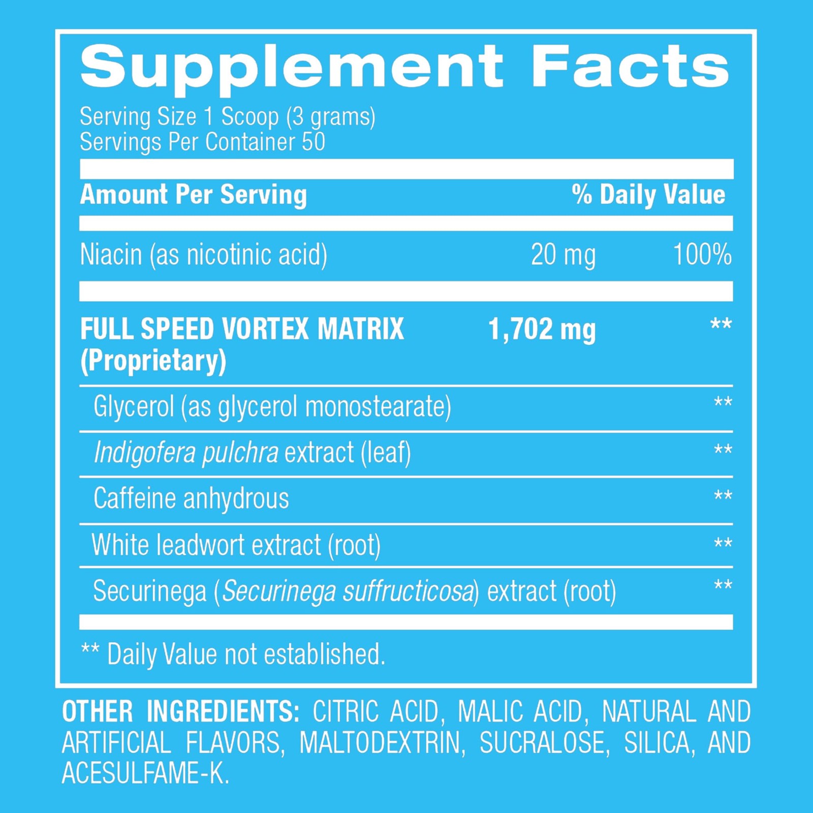 Bpi Sports 1.M.R Vortex Pre Workout Stim For Men Glycerol Caffeine Niacin And