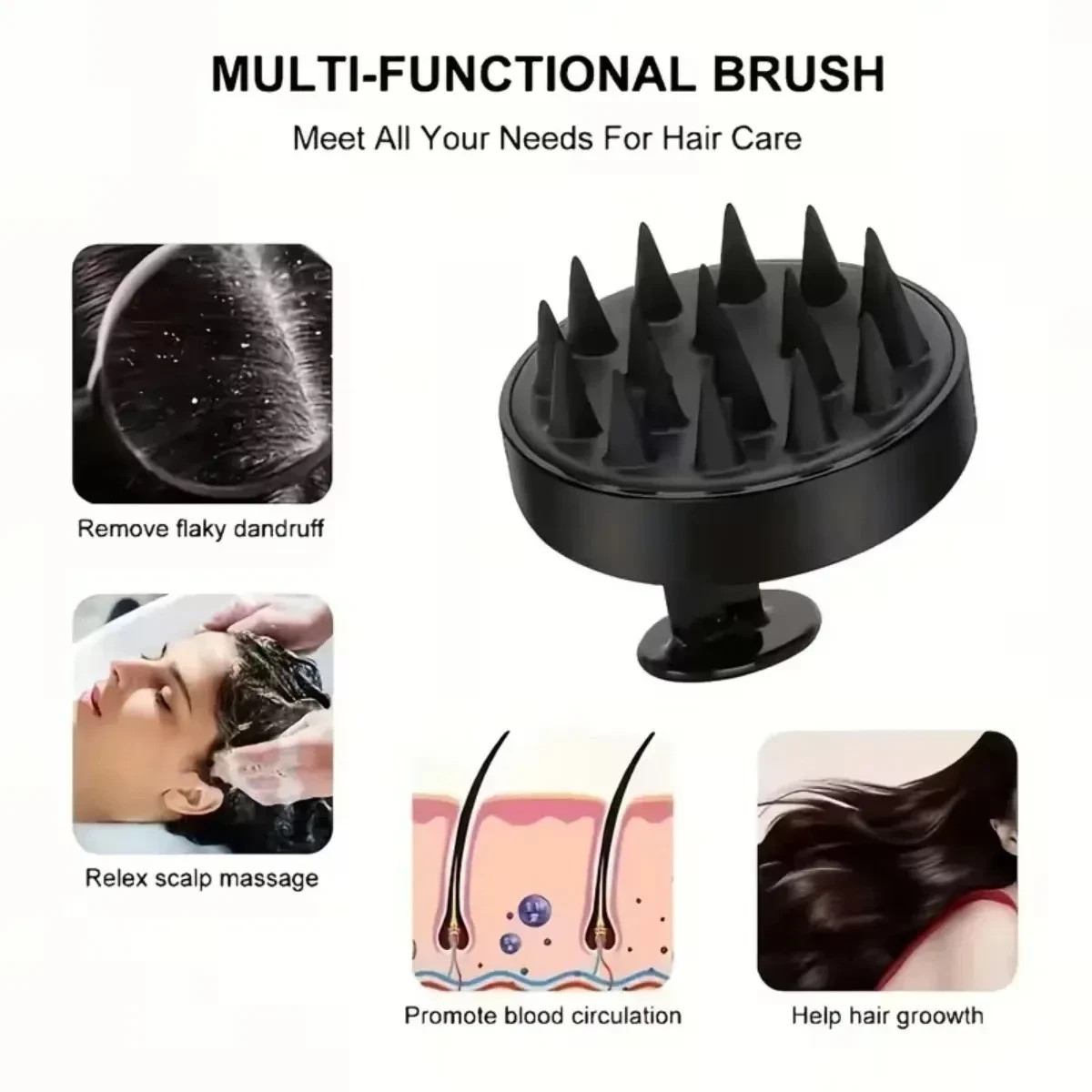 4PCS Set Silicone Body Scrubber Soft Exfoliating Brush for Skin Cleaning
