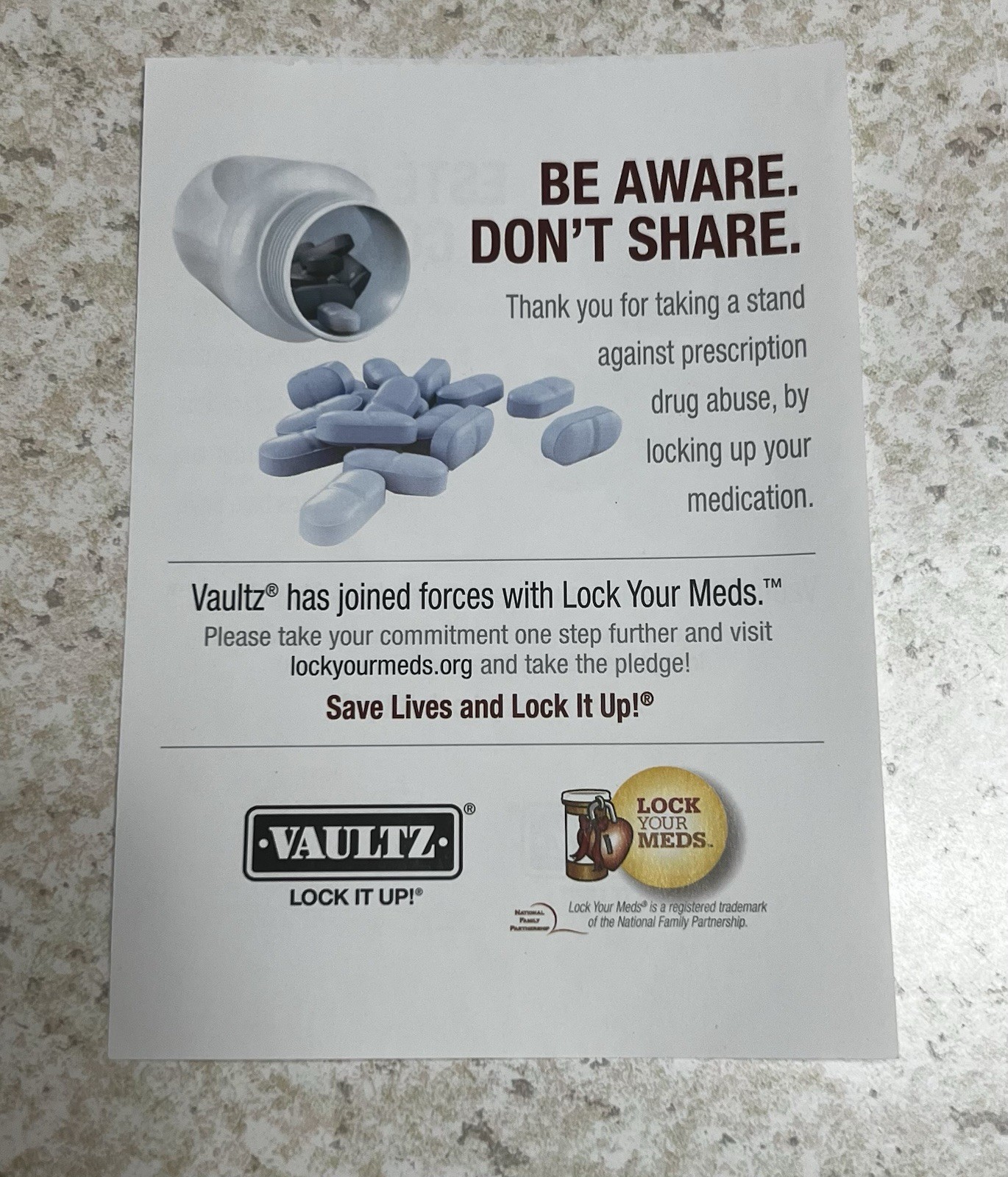 Vaultz Security Box with Keyless Security Combination Lock Med Locking Box NEW