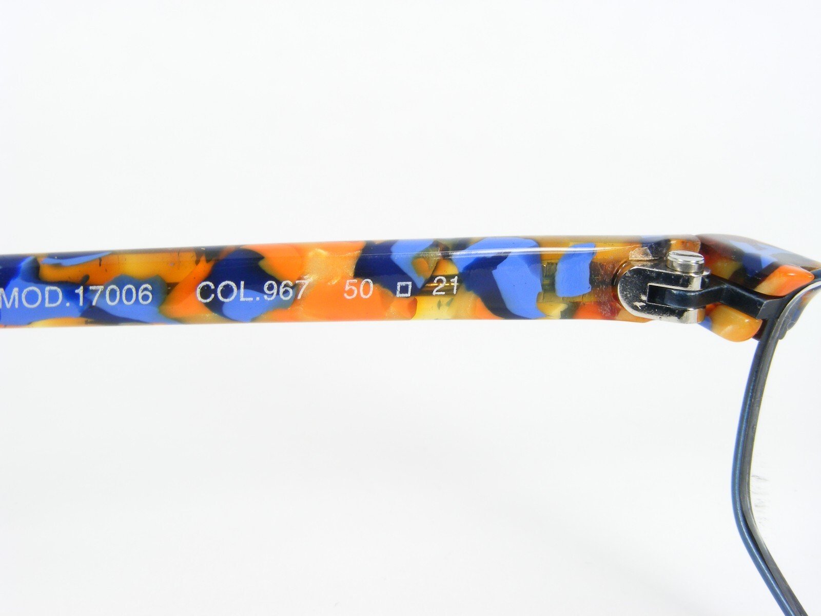 Vintage MAX AUSTRIA 17006 967 BLUE MULTICOLOR UNIQUE EYEGLASSES 50-21-142mm