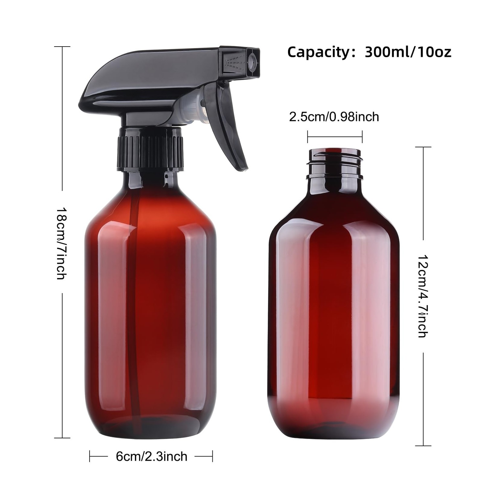 Spray Bottles Water Spray Bottle 2 Packs BPA Free 10 oz/300 ml Plastic Refill…
