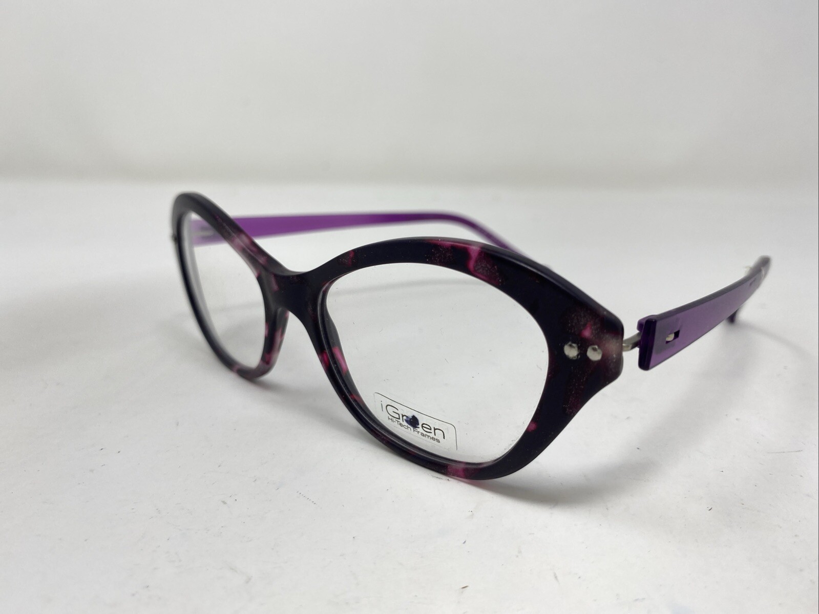 iGreen Italy V4.45 C12M 49-17-135 Purple Tortoise Full Rim Eyeglasses Frame -867