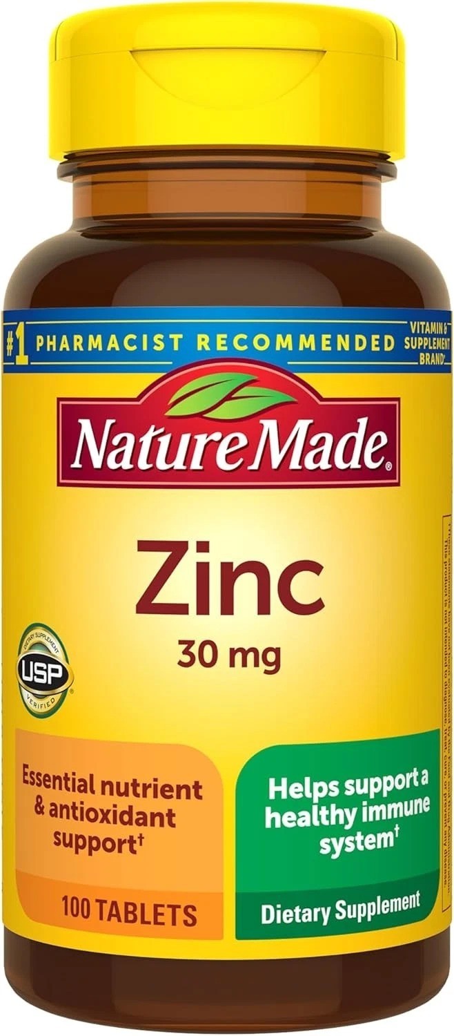 Nature Made Zinc 30 mg, Zinc Supplements for Men & Women, Dietary Supplement for