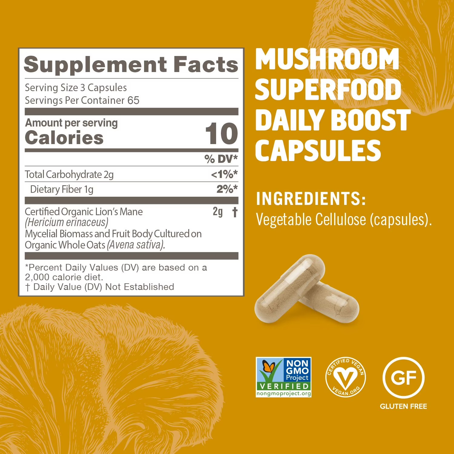 Om Mushroom Superfood Lion’s Mane Capsules, 195 ct.