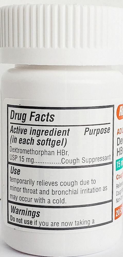 Robafen Cough Suppressant – 15 mg – 20 Softgels (6 Pack) – Exp Date 03-2027