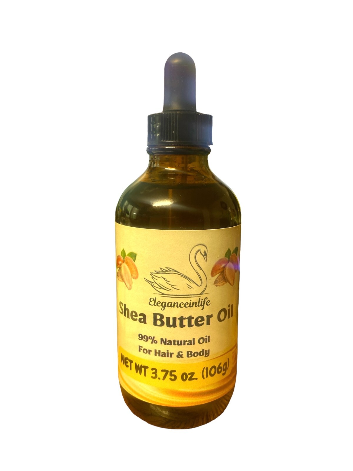 Eleganceinlife Shea Butter Oil 99% Natural For Hair & Body 3.75oz (106g)
