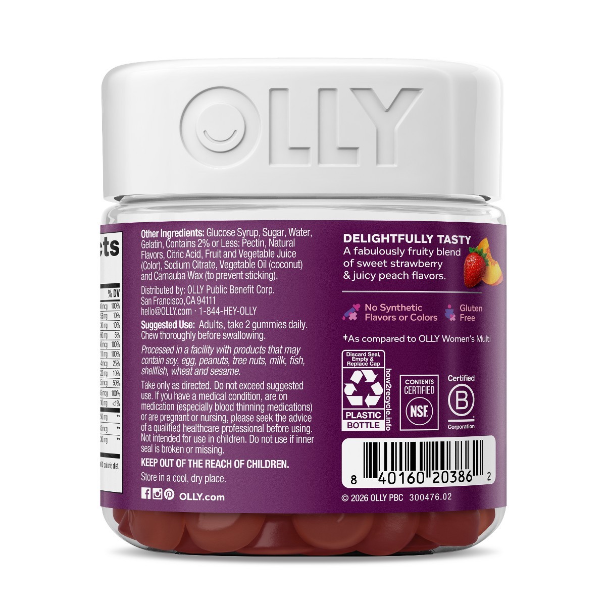 OLLY Women’s 40+ Multivitamin Gummies – 90ct