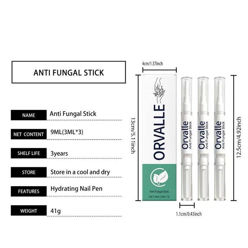 3PCS Orville Nail Fungus Pen Anti Fungus Infection Nail Care Repair Pen Toenail