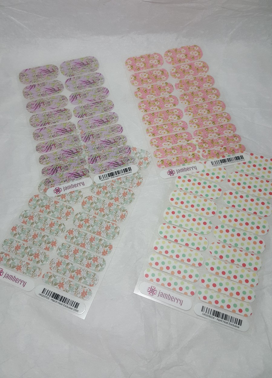 Jamberry Nail Wraps HOST EXCLUSIVE DESIGNS Buyer Choice Full Sheets New Package
