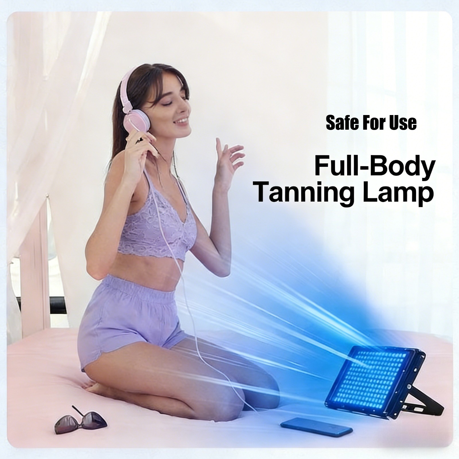USB Full-Body Tanning Lamp – Indoor Sunbath Light, Blue Sunlight,Safe For Use