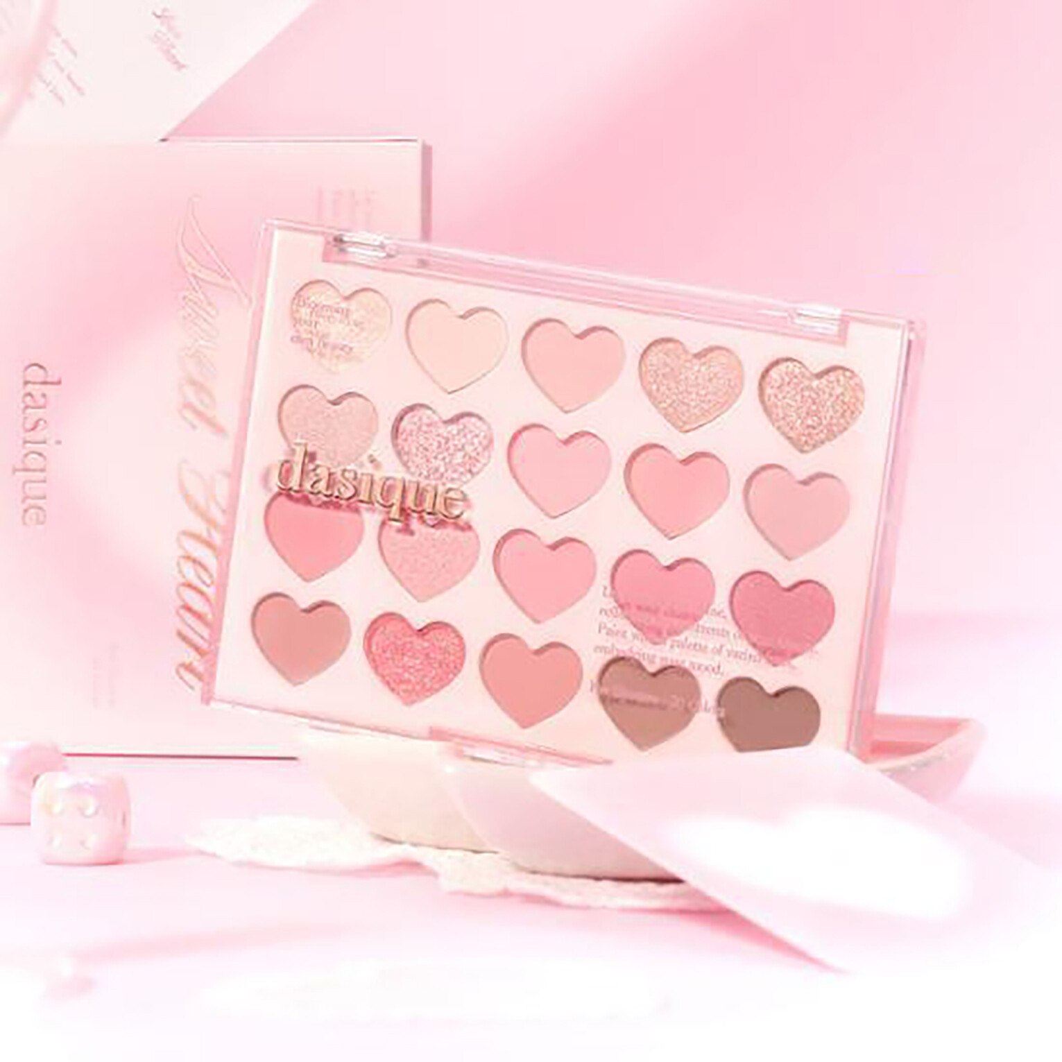 DASIQUE Mood Shadow Palette 10.5g 2 colors Heart Collection K-Beauty