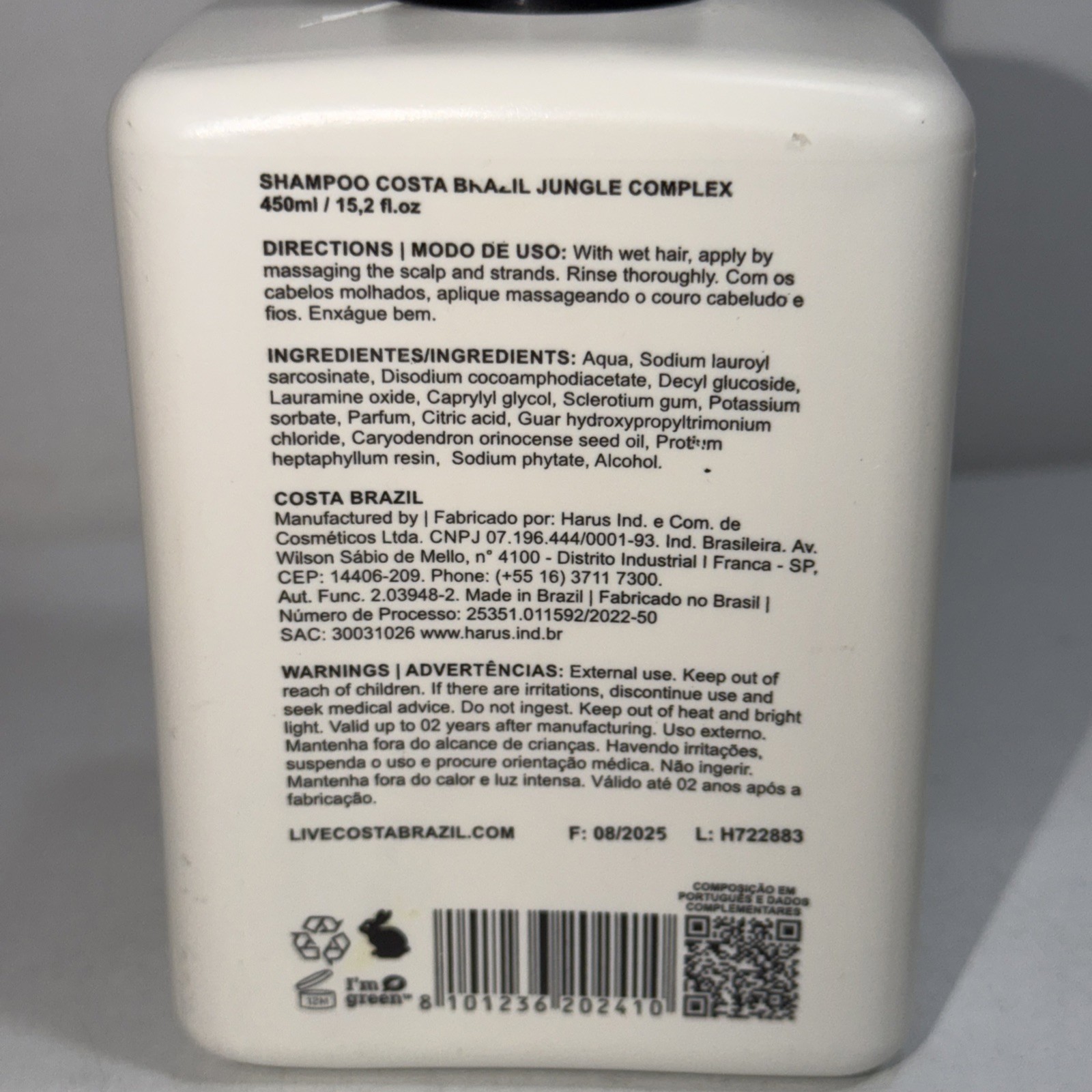 Costa Brazil Jungle Complex Hotel Collection Shampoo (450ml)