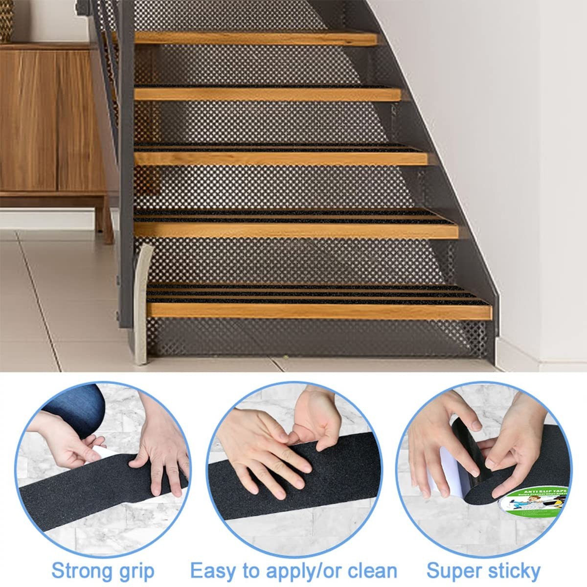 Water-Resistant Anti Slip Tape – Strong Grip 1″ x 190″ for Indoor & Outdoor Use