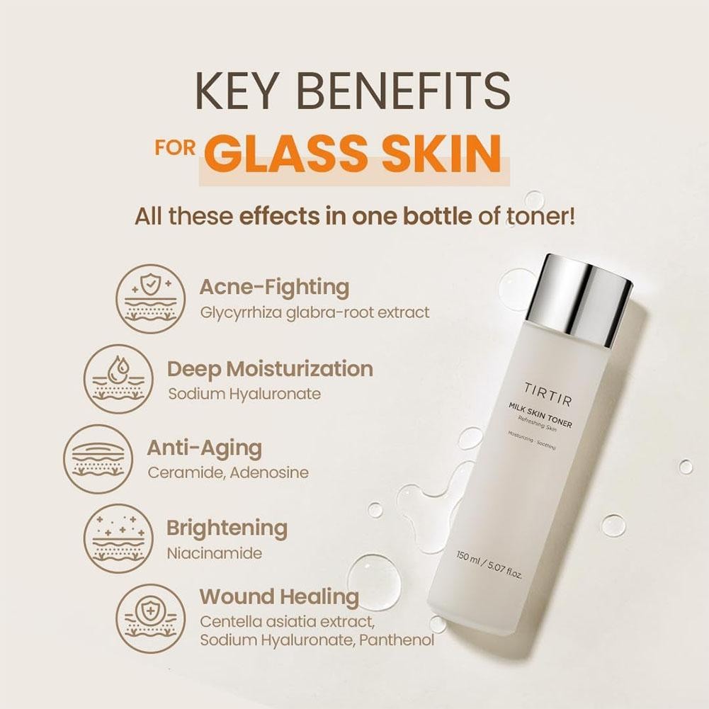 150ml Milk Toner Deep Moisturizing Instantly Glows and Brightens Sensitive Skin