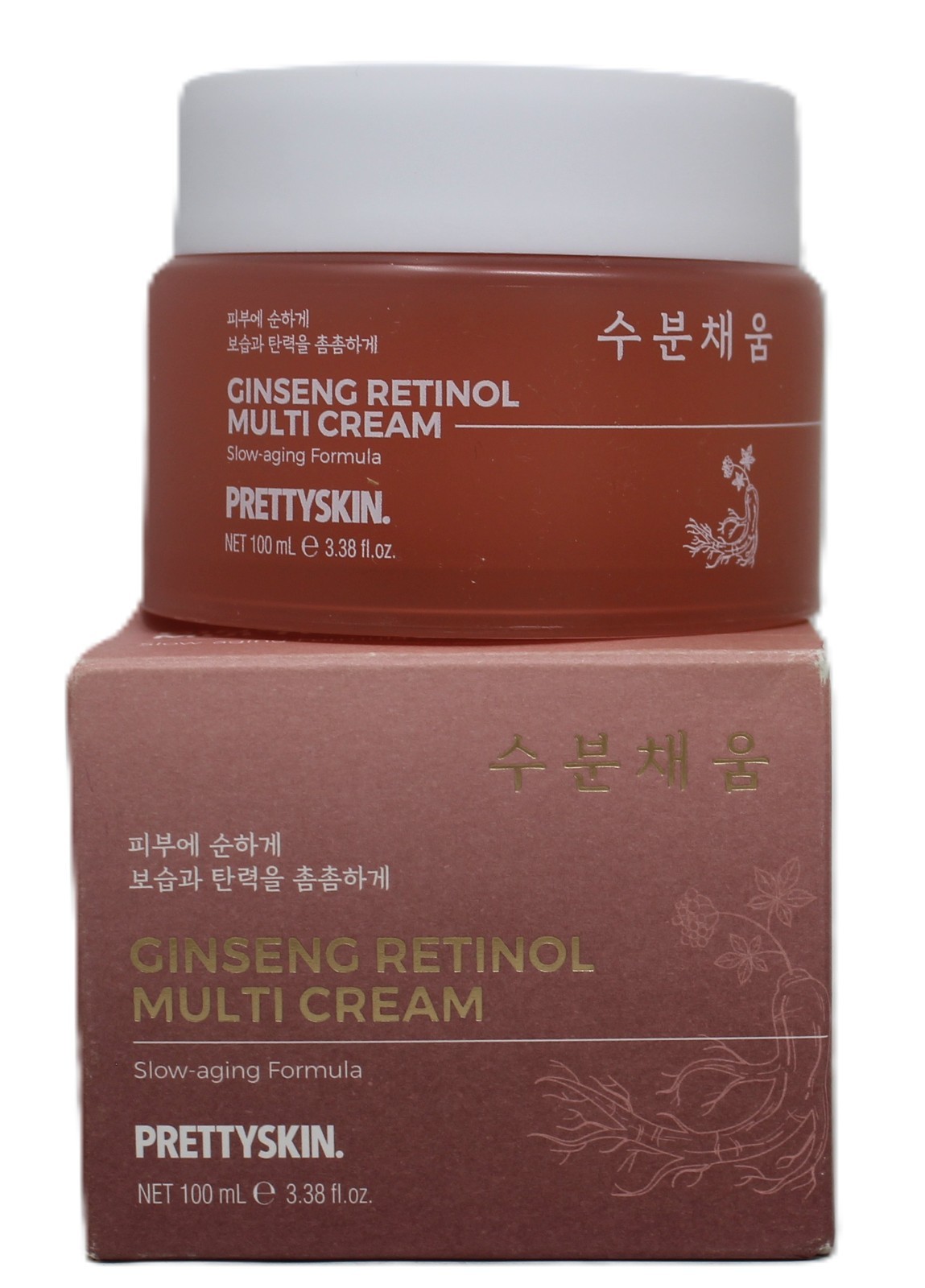 Prettyskin Ginseng Retinol Multi Cream Slow Aging Asian Made in Korea 3.38oz New