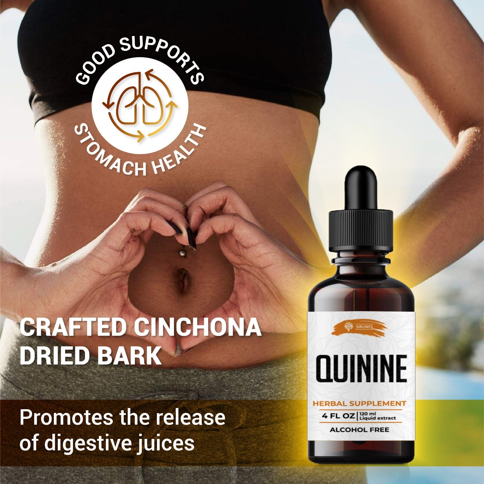 Quinine Tincture 4oz Extract Immune System Support Cinchona Bark Liquid