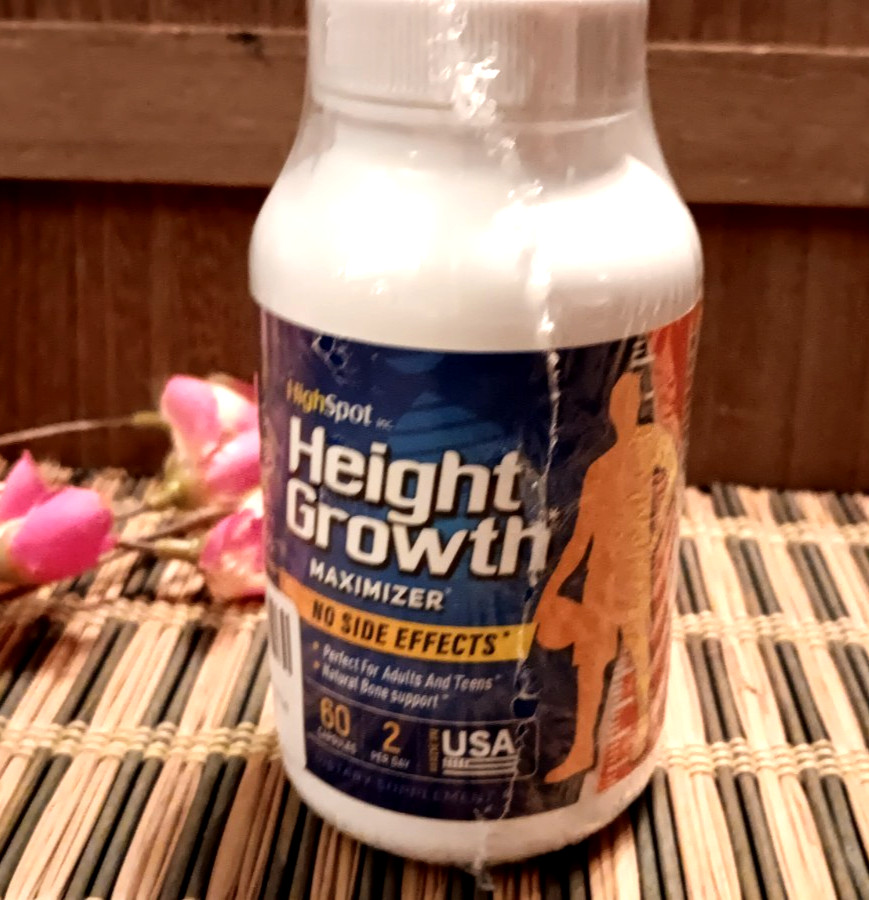 Hightspot HEIGHT GROWTH MAXIMIZER ~ 60 Capsules Calcium, Vitamin D3 Zinc 8/2026