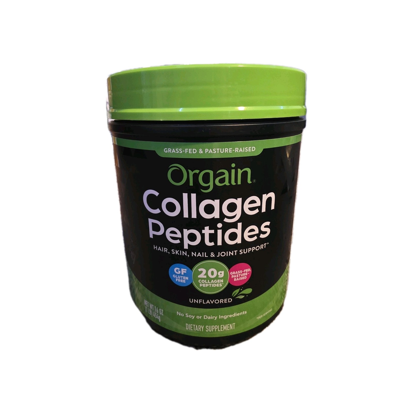 Orgain Hydrolyzed Collagen Peptides Powder Unflavored 16oz Exp: 10/27/2028