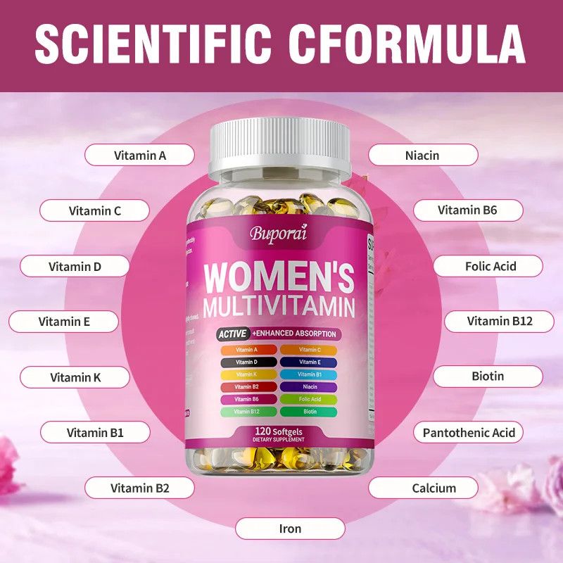 Women’s Multivitamins 120pcs – Metabolism, Anti-aging, Healthy Hair,Skin & Nails