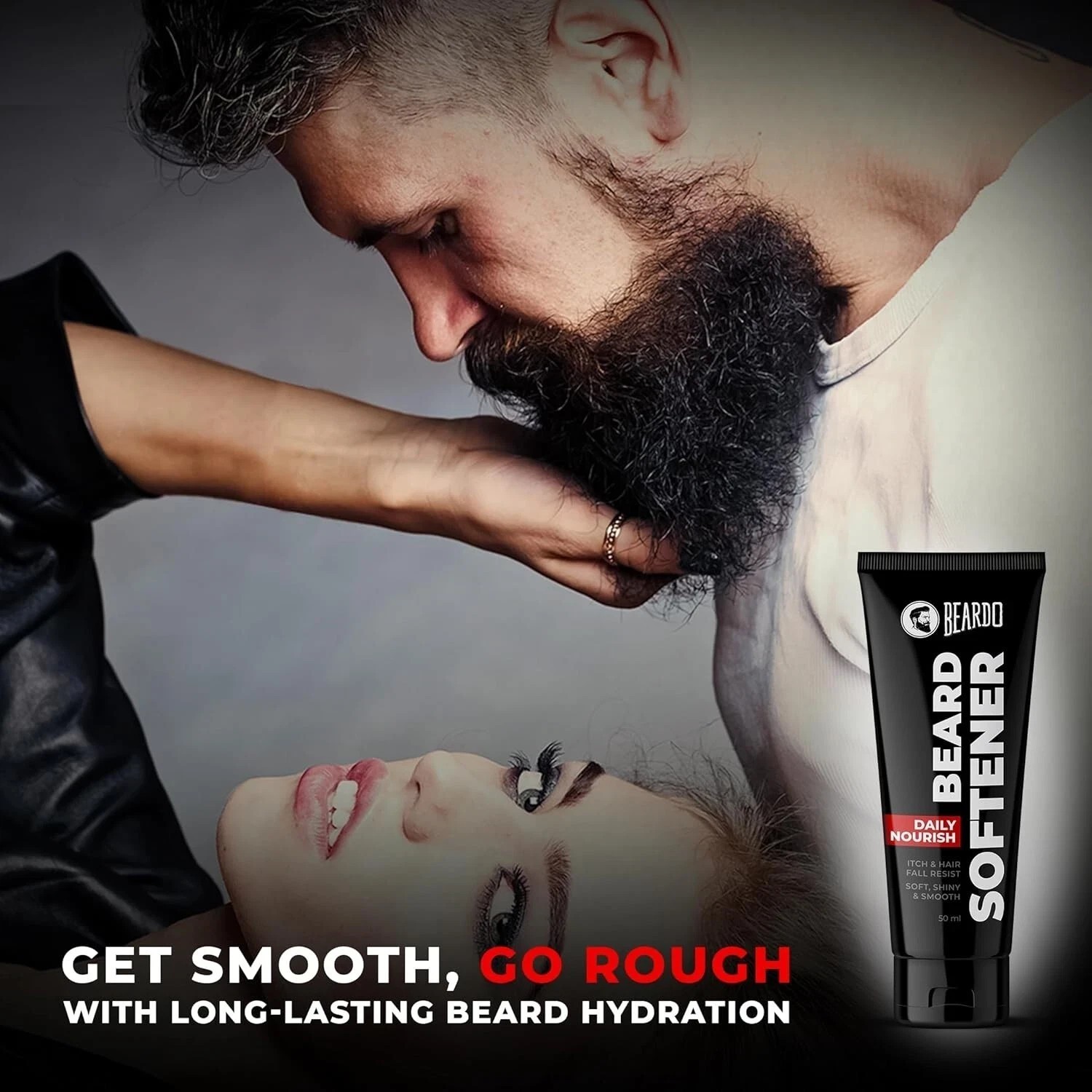 Beardo Beard Softner, Frizz-free, detangled, Shiny Beard, Vitamin E 50g