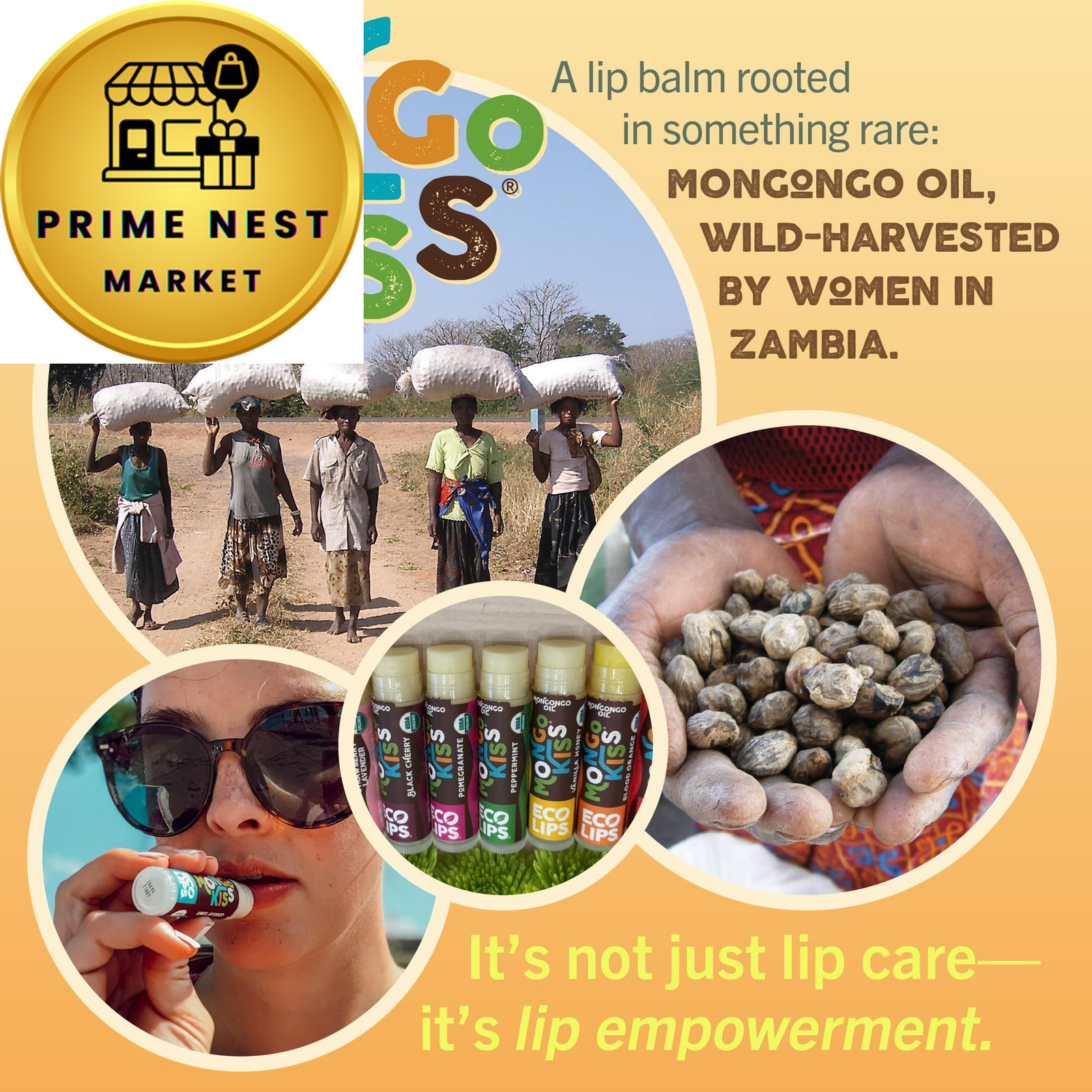 Eco Lips 1 Count (Pack of 4), Bl Orange, Yumberry, Strawberry Lav, Cherry