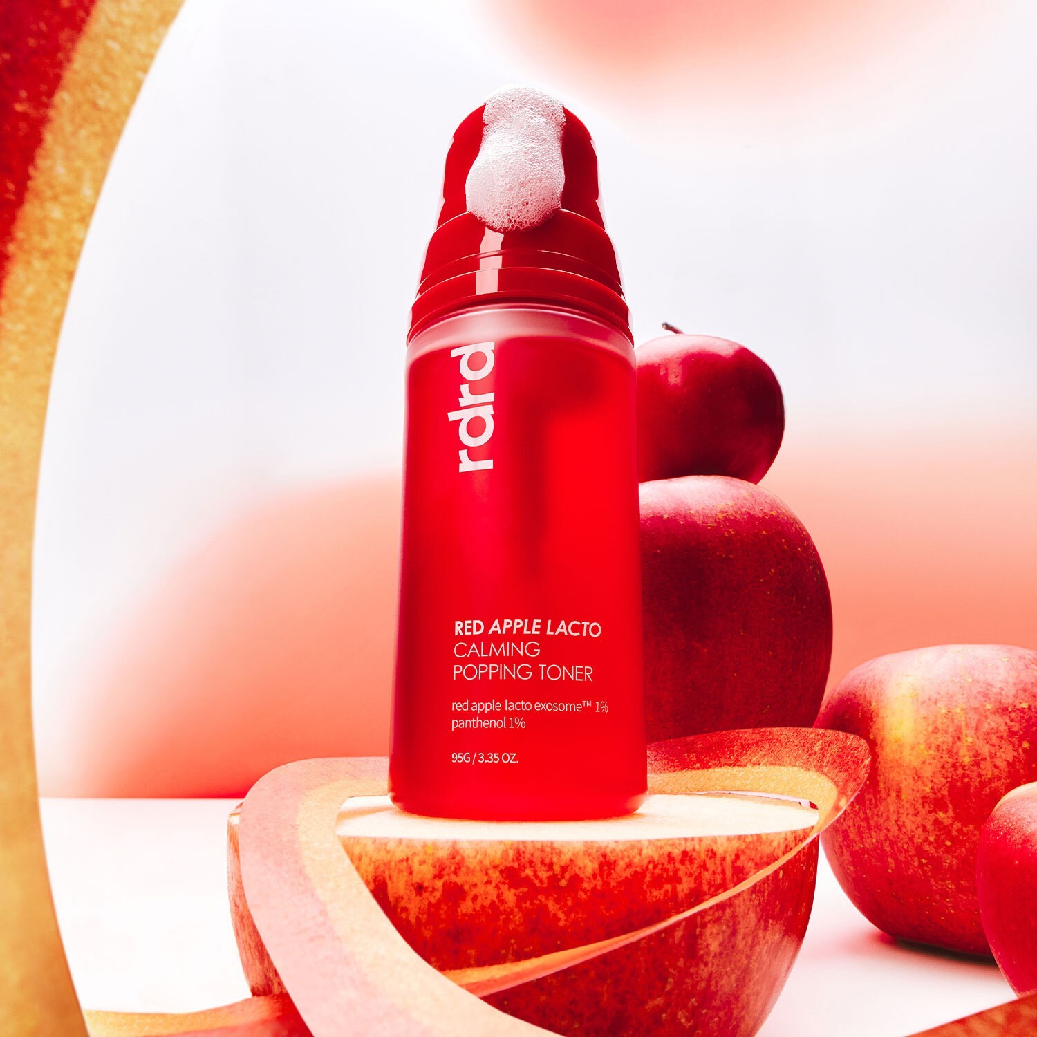 rdrd Vegan Red Apple Lacto Calming Popping Toner 95g Bubble Cooling K-Beauty