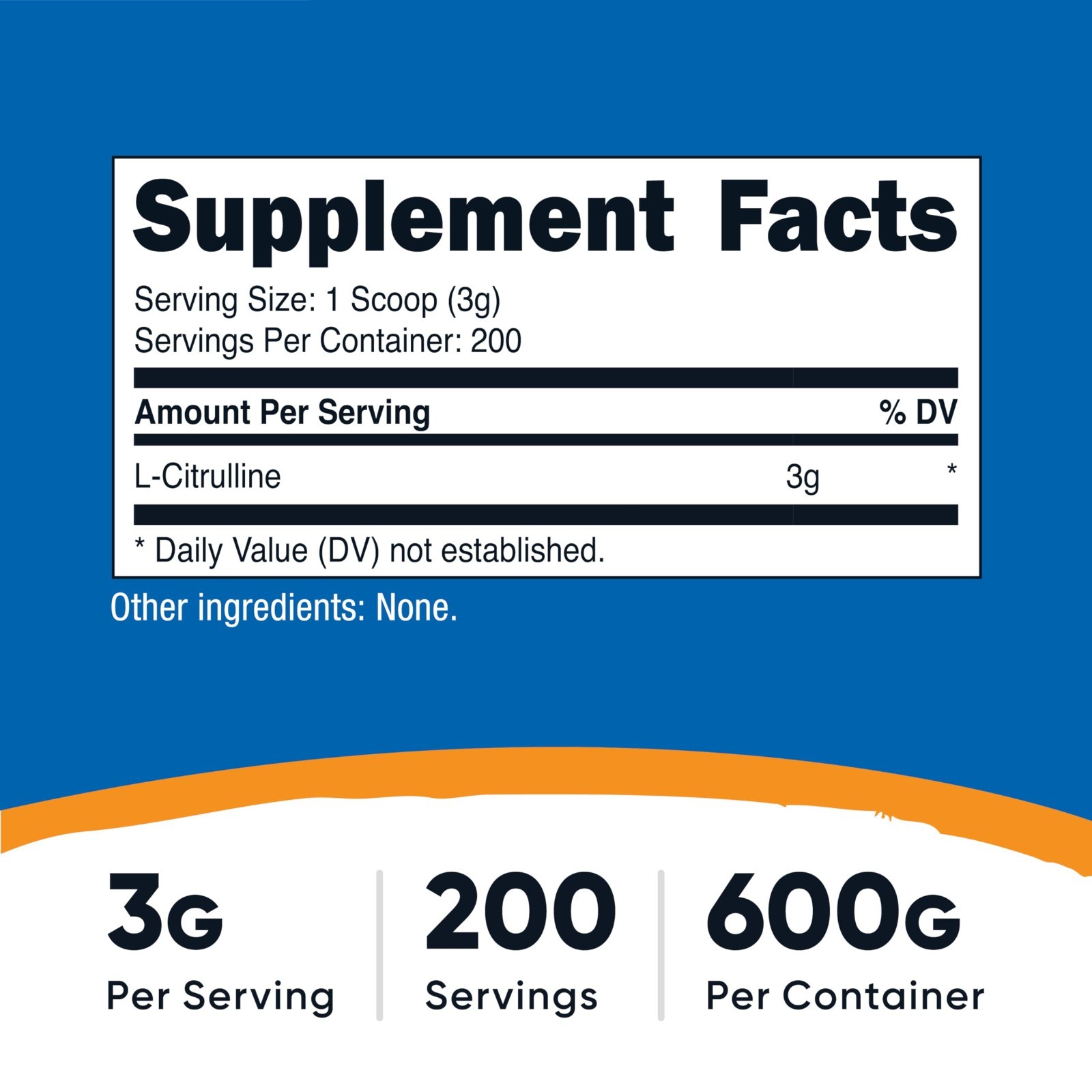 Pure L-Citrulline Powder 600g – Boost Energy, Enhance Performance, Muscle Suppor