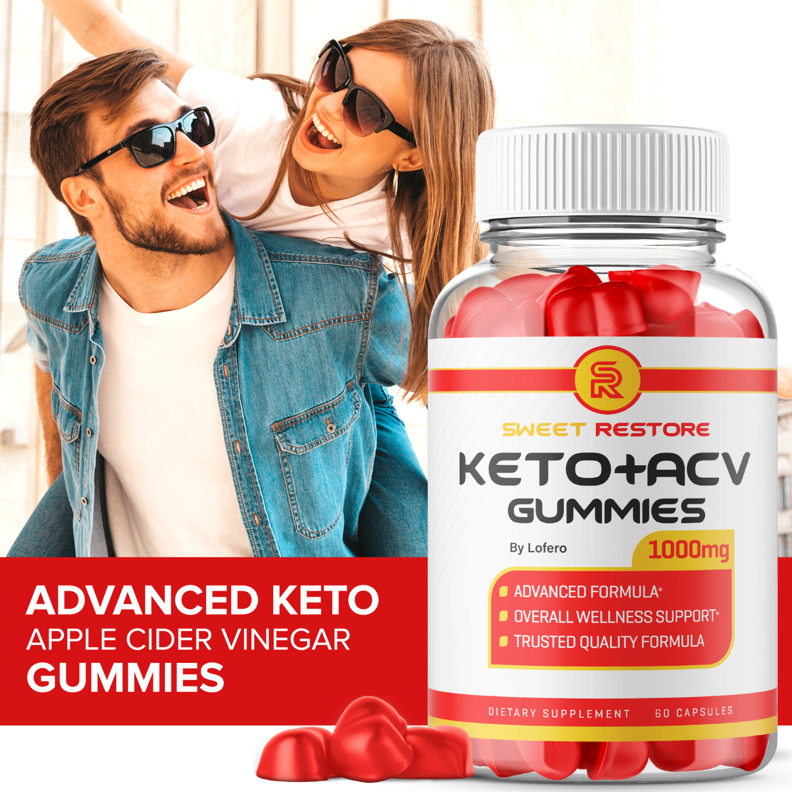 Sweet Restore Keto+ACV Gummies Weight Loss SweetRestore Keto ACV Gummy (60 ct)