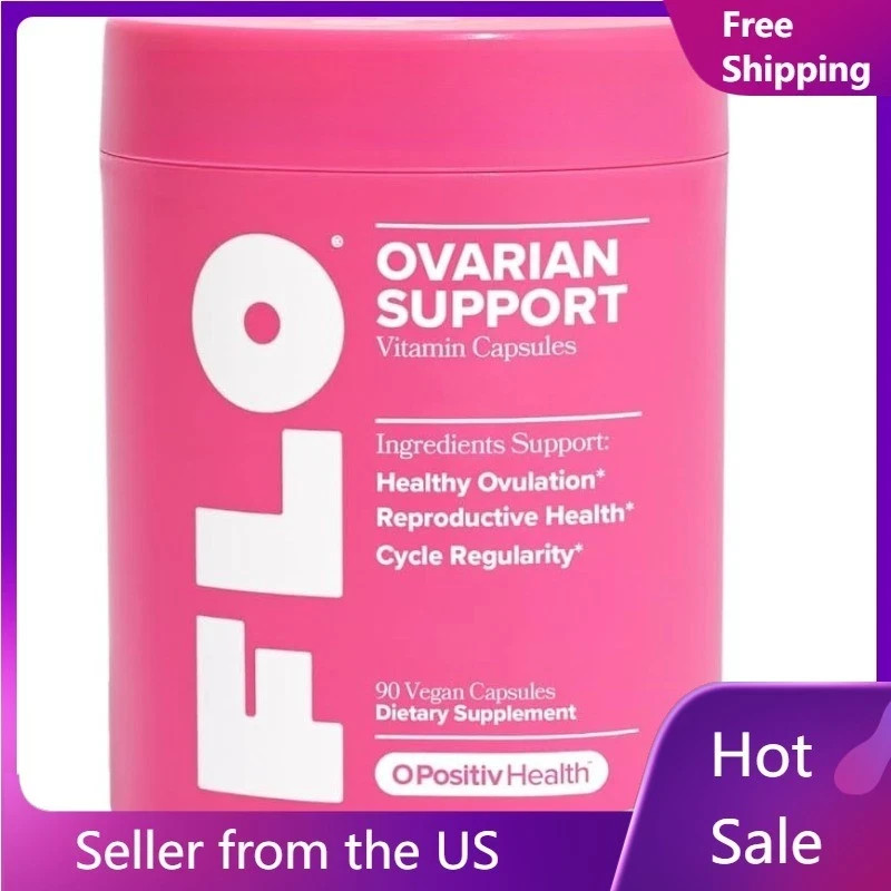 FLO Ovarian Support Vitamin for Women’s Hormone Balance – 90 Vegan Capsules New
