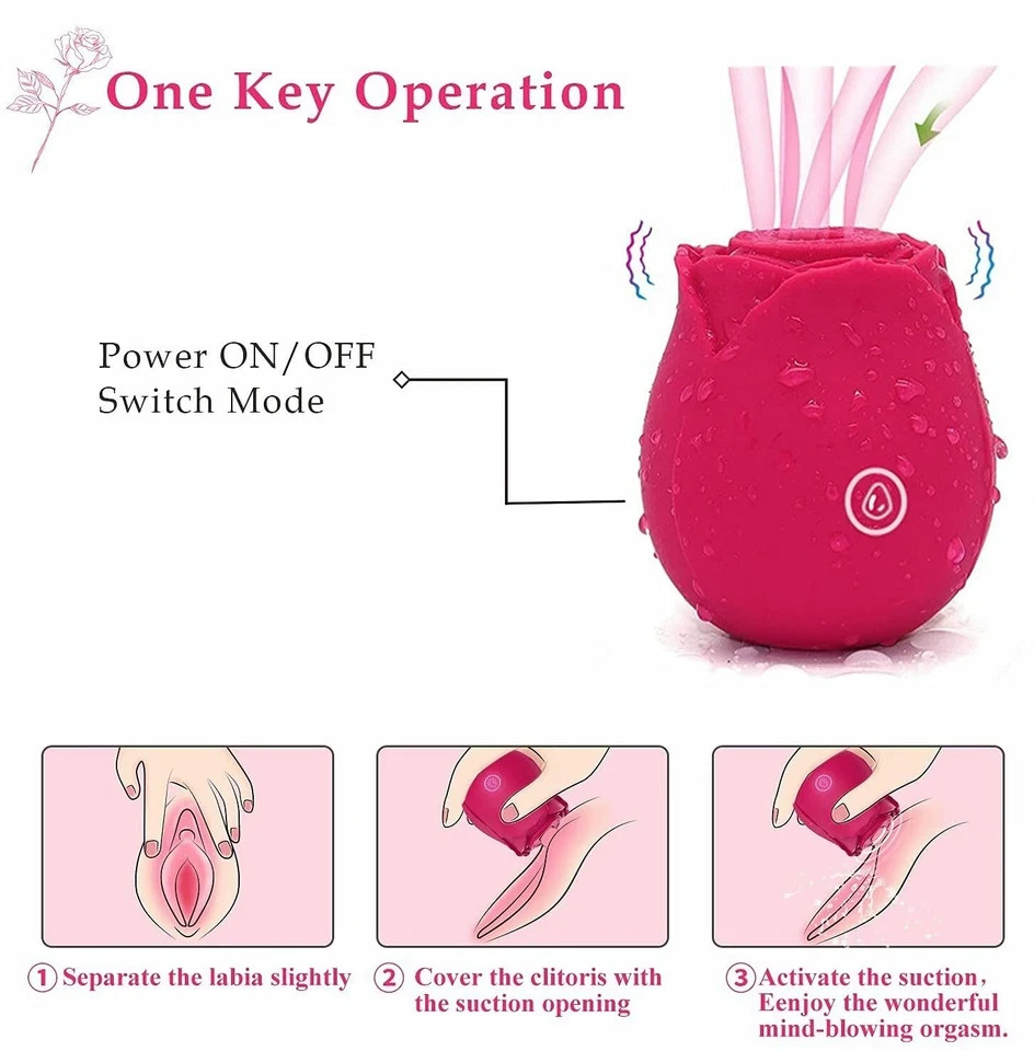 10-speed Rose Vibrator G-spot Dildo Clitoral Sucking For Women Sex Toys