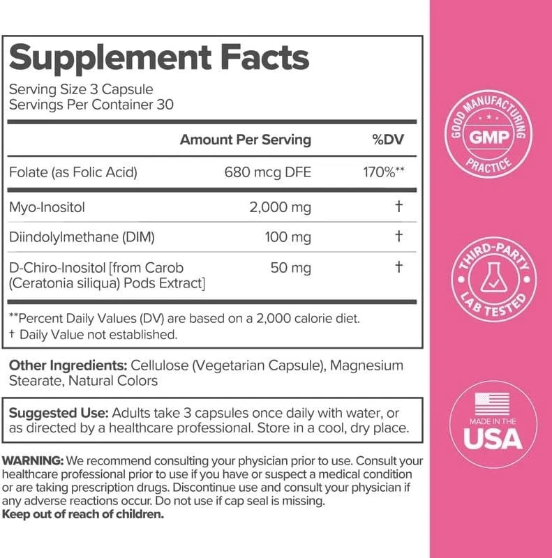 O Positiv FLO Ovarian Support Vitamin 90 Dietary Supplement for Hormone Balance