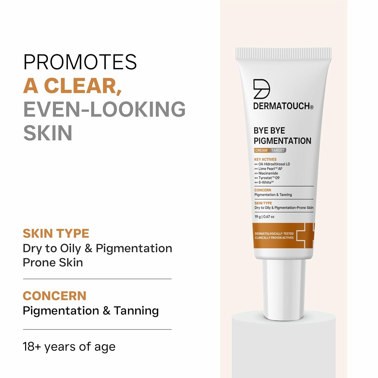DERMATOUCH Bye Bye Pigmentation Face Cream 19g with Niacinamide