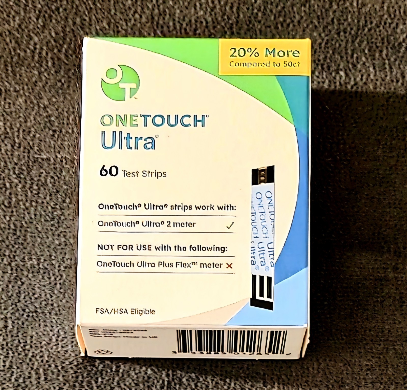 One Touch Ultra Test Strips – 60 Strips – Exp. 8/2026