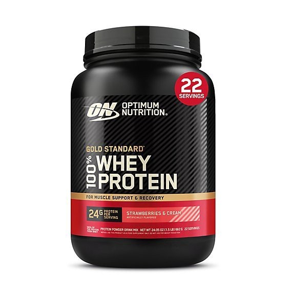 On Gold Standard Strawberry Whey Powder – 1.7 Lb